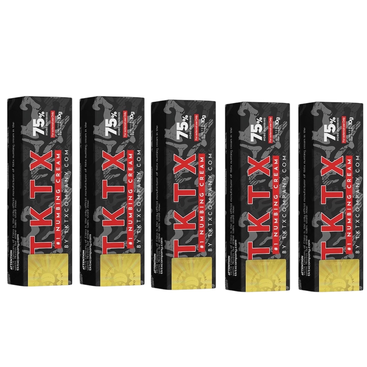 TKTX negra versión 75% pack de 5 unidades